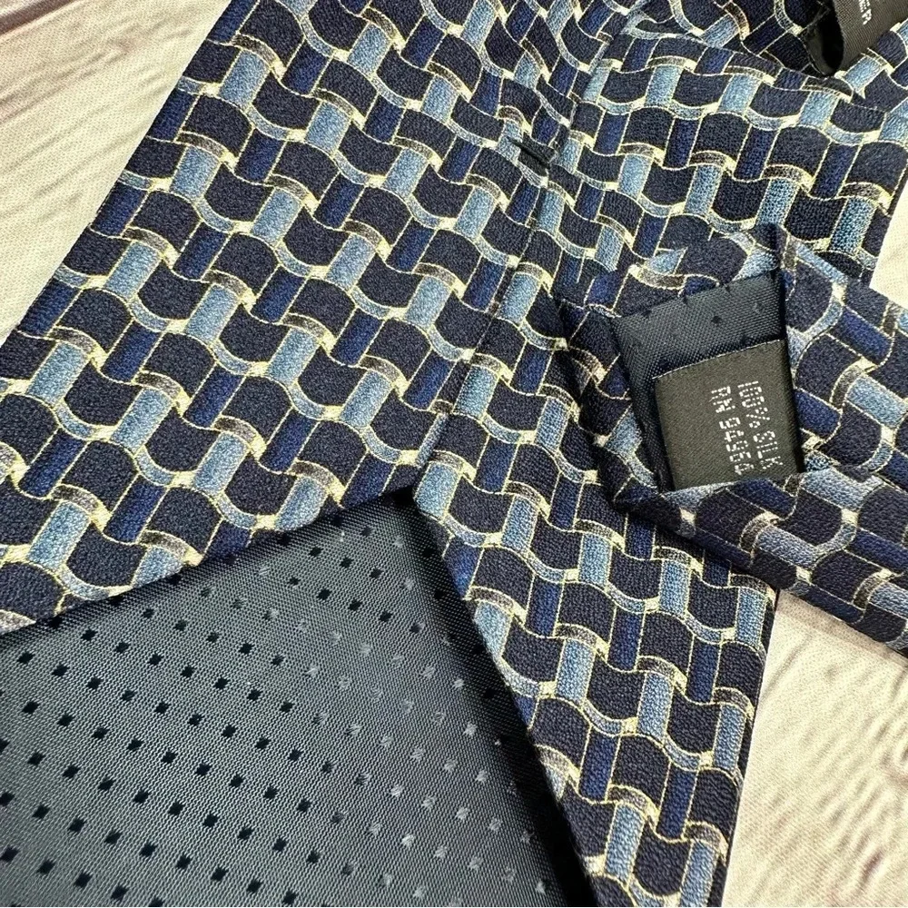 blacker by stanley blacker silk tie blue navy preppy business casual